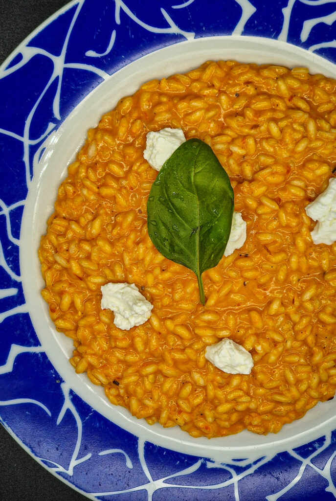 Risotto ai peperoni di Carmagnola e caprino