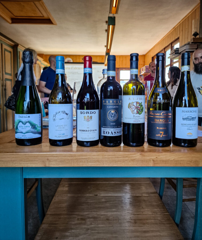 Piemonte pairing experience_bottiglie degustazione